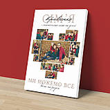 Колаж з фото на натуральному холсті "Серце Прізвище" на 12 фото, фото 2