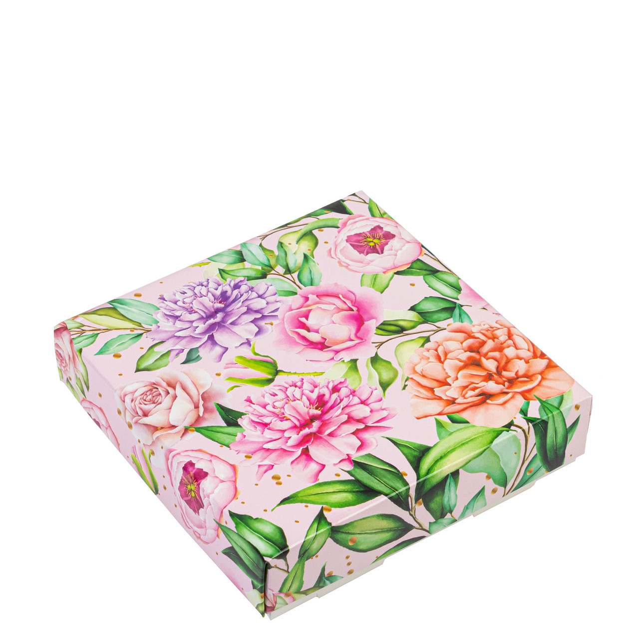 Коробка 150х150х35 для пряника без вікна "Півонія", фото 1