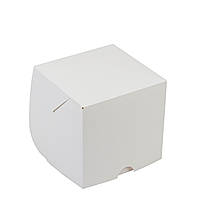 Коробка 120х120х120 для бенто-торта без вікна, біла