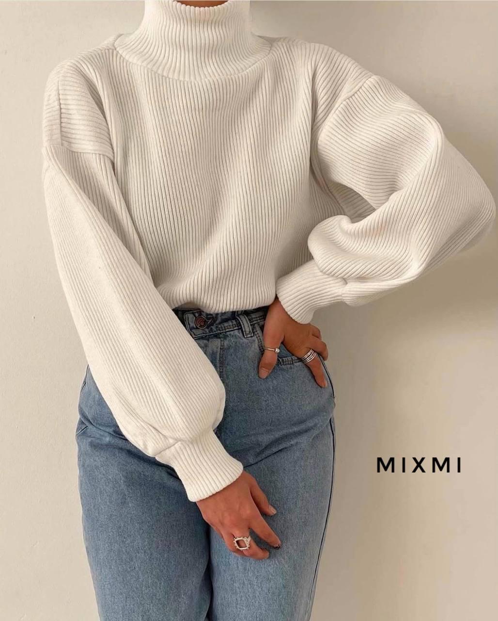 Кофта жіноча з утепленої ангори в смужку Модель: 863/864-7328, фото 1