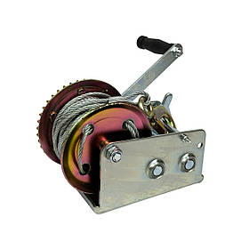 Барабанна тросова лебідка 300 кг Helper HP-1018 600LBS ручна лебідка з важелем