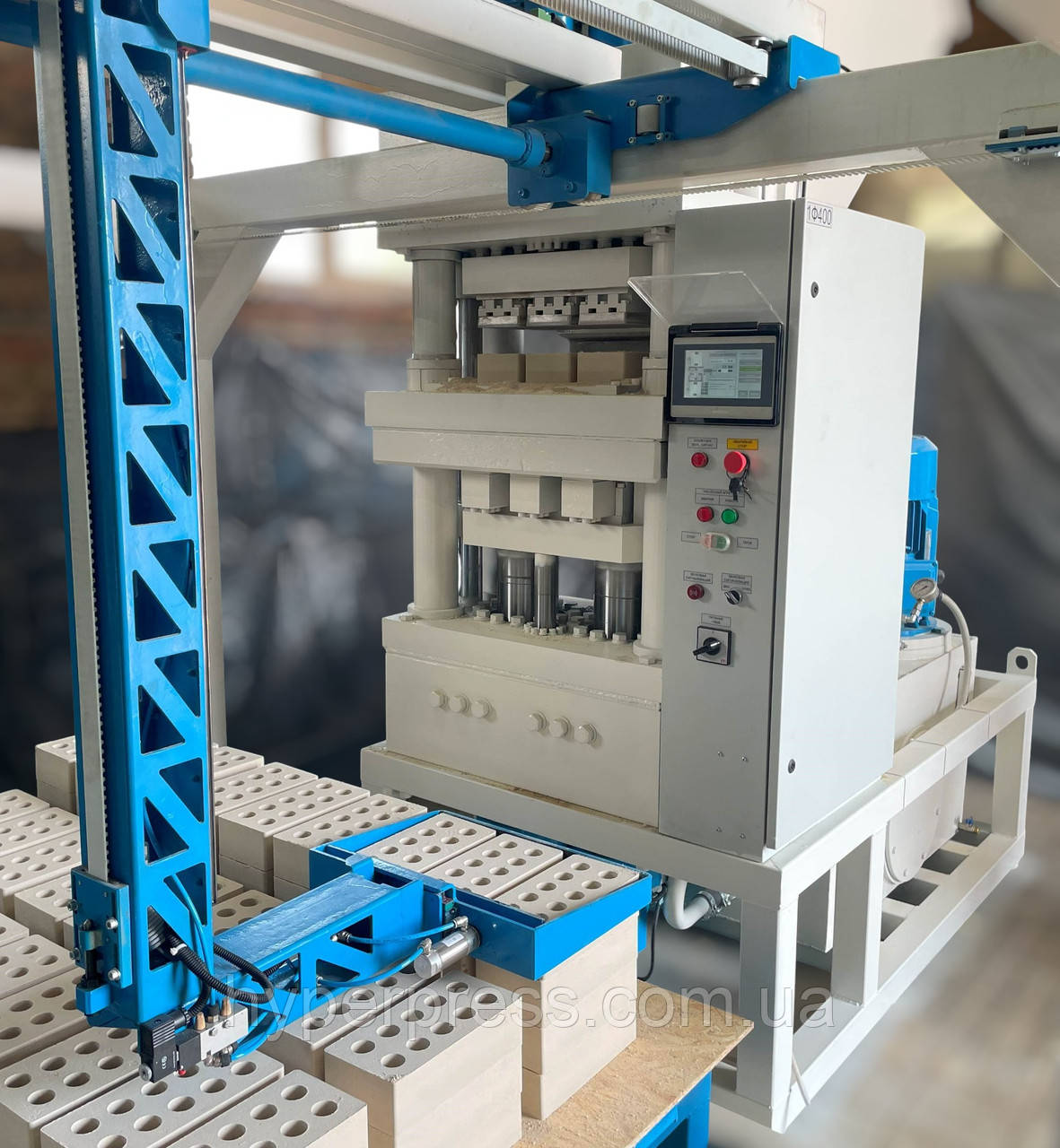 Прес ПАК-400М для напівсухого виробництва цегли, фото 1