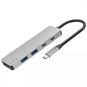 Type-C HUB хаб перехідник конвертер адаптер PROOVE Iron Link 5-in-1 (2хType-C + 2хUSB + HDMI) для ноутуку ПК