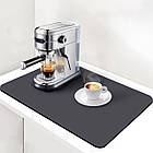 Суперпоглинальний килимок нековзний для сушіння посуду суперабсорбувальний 29*39 см чорний, фото 8