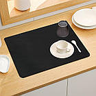 Суперпоглинальний килимок нековзний для сушіння посуду суперабсорбувальний 29*39 см чорний, фото 10