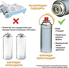 Туристичний портативний газовий пальник-плита з 4 балонами, фото 3