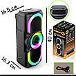 Портативна Bluetooth колонка E-4203 стереозвук караоке FM-радіо LED-підсвічування  AUX до 4 годин автономної роботи 16 Вт Чорний, фото 6