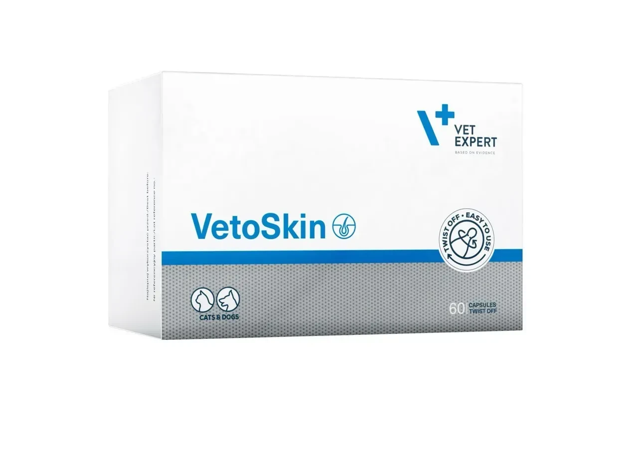 VetExpert VetoSkin 60 капсул для собак і кішок з дерматологічними порушеннями (212701)