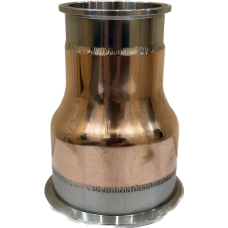 Перехід мідний конічний під клампове з'єднання 2-3" дюйма DN51-DN76 (полірований), фото 1