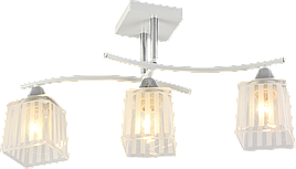 Люстра декоративна  V XA1394/3 White+Chrome на 3 плафонів