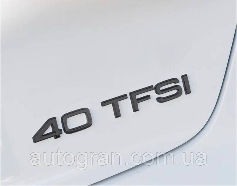 Емблема багажника Audi 40 TFSI чорна, фото 1