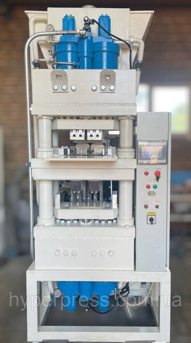 Гідравлічний гіперпрес ПАК-400 (2025) — промисловий прес для виготовлення цегли, блоків і ЛЕГО-цегли, фото 1