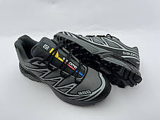 Чоловічі термо кросівки Salomon XT-6 waterproof Grey сірі водонепроникні, фото 3