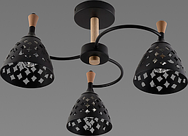 Люстра декоративна  V XA1515/3 BK+WOOD