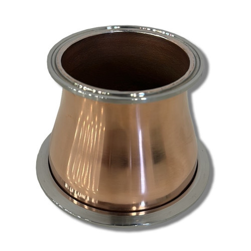 Перехід мідний під клампове з'єднання 3-4" дюйма DN76-DN102 (полірований)