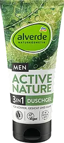 Чоловічий гель для душу 3в1 alverde NATURKOSMETIK MEN Active Nature, 200 мл