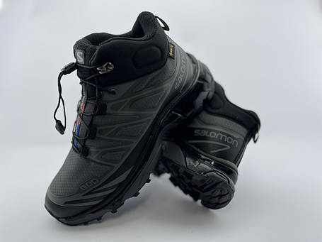 Чоловічі зимові кросівки з хутром Salomon XT-4 Gore-Tex сірі водонепроникні, фото 1