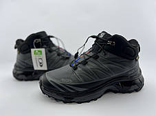 Чоловічі зимові кросівки з хутром Salomon XT-4 Gore-Tex сірі водонепроникні, фото 3