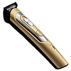 Машинка для стрижки волосся з акумулятором GM 6112, Золотистий / Тример для волосся / Ручна машинка для стрижки, фото 3