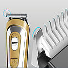 Машинка для стрижки волосся з акумулятором GM 6112, Золотистий / Тример для волосся / Ручна машинка для стрижки, фото 4