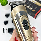 Машинка для стрижки волосся з акумулятором GM 6112, Золотистий / Тример для волосся / Ручна машинка для стрижки, фото 7
