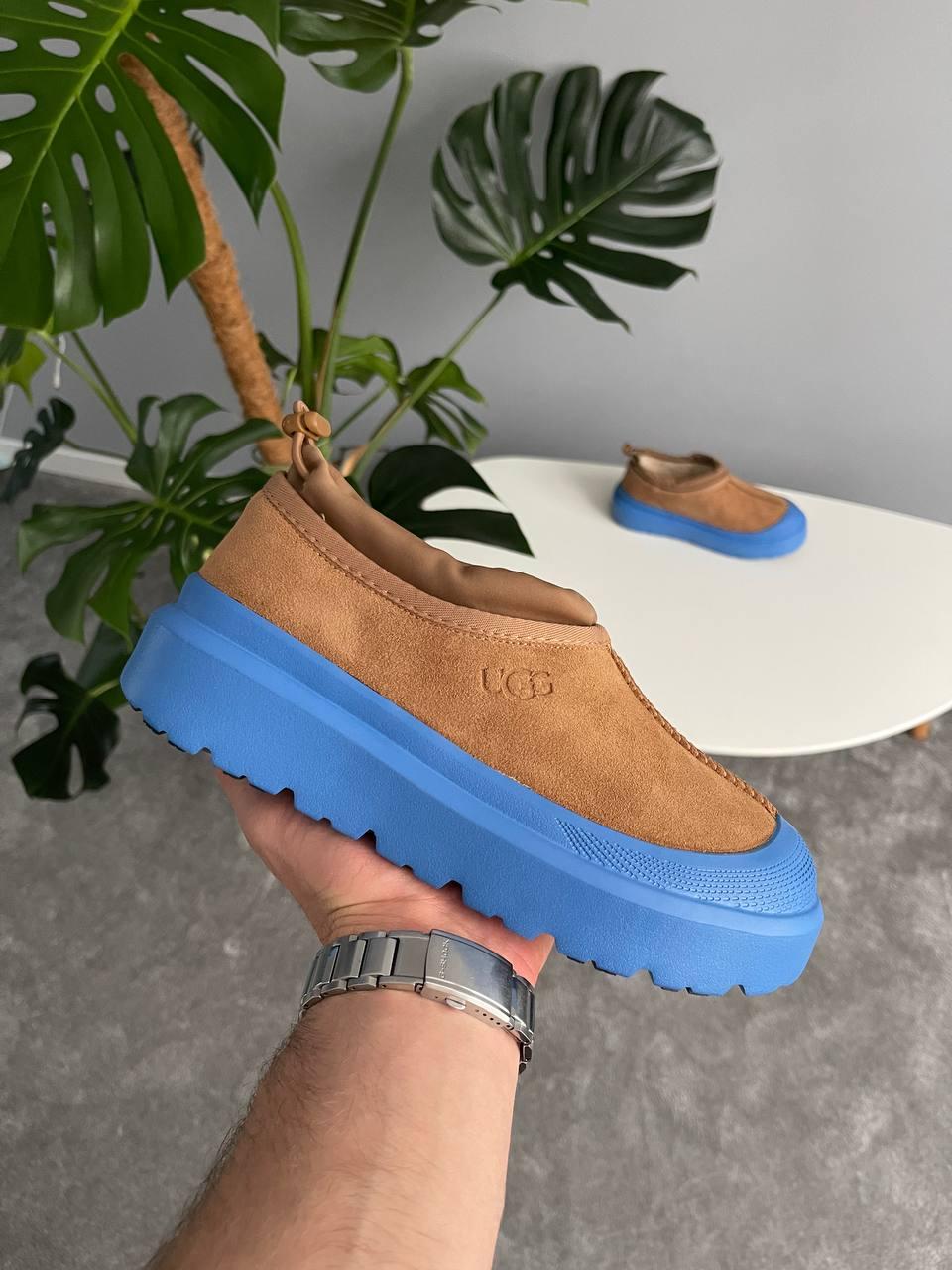 Капці уггі чоловічі коричневі зимові Ugg Tasman Hybrid Chestnut Blue (22574), фото 1