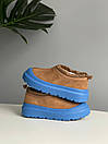 Капці уггі чоловічі коричневі зимові Ugg Tasman Hybrid Chestnut Blue (22574), фото 8