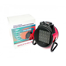 Обігрівач електричний Grunhelm РТС-3000R керамічний нагрівальний елемент 2 системи нагрівання 1500*3000 Вт Червоний, фото 4