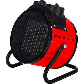 Обігрівач електричний Grunhelm РТС-3000R керамічний нагрівальний елемент 2 системи нагрівання 1500*3000 Вт Червоний, фото 1