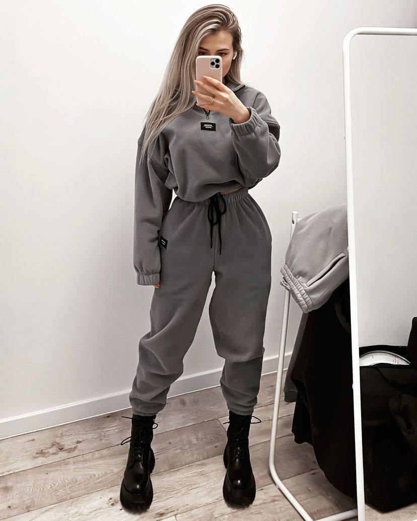 Жіночий флісовий теплий спортивний костюм, фото 1