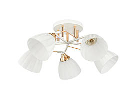 Люстра декоративна VALESO V 6201-5 WH+FG