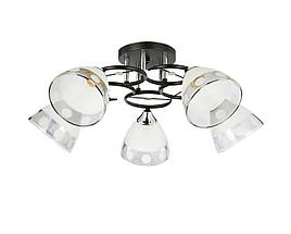 Люстра декоративна INTEREES V 6116-5 BK+CR