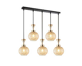 Люстра підвісна INTEREES V W8001-5 AMBER BK+FG