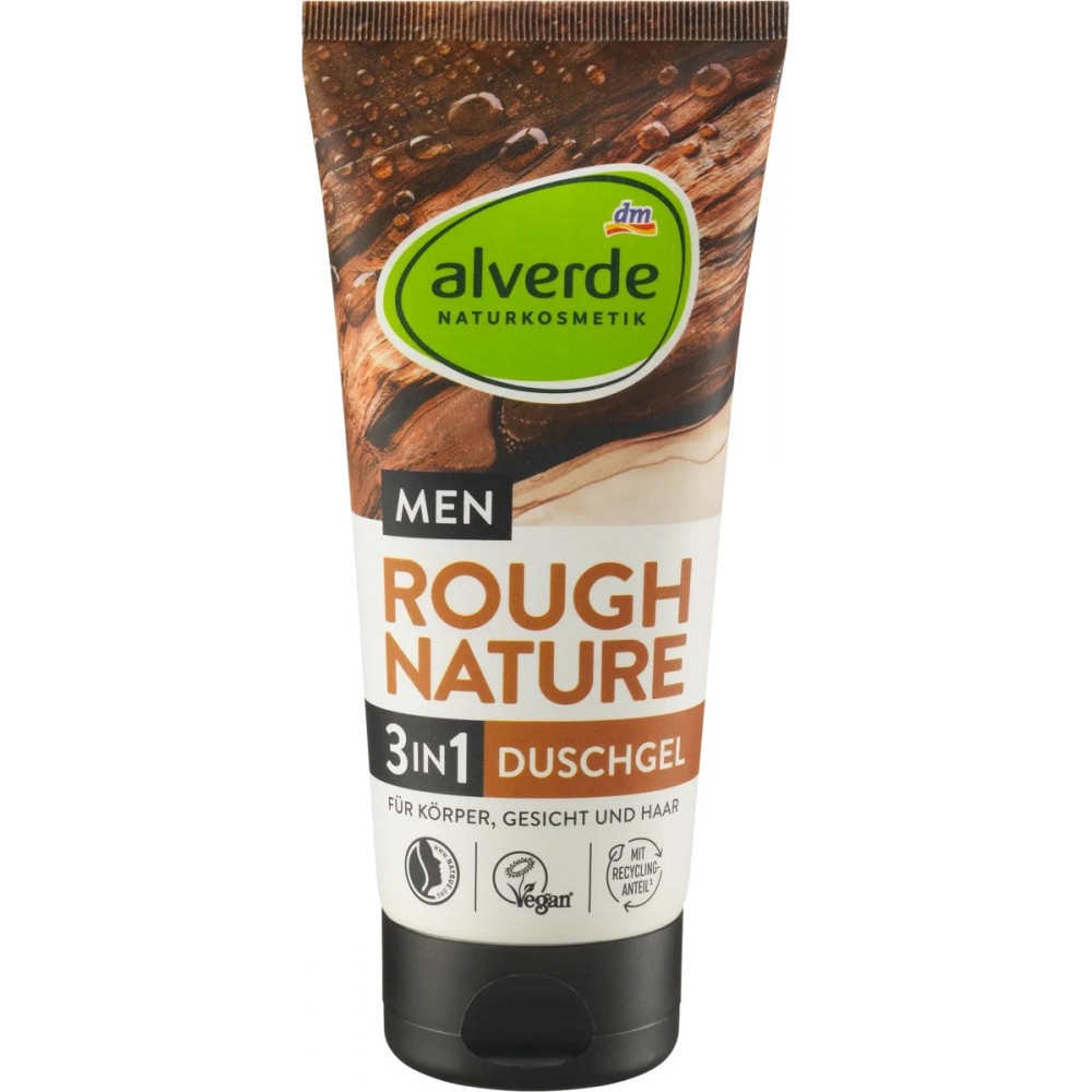 Гель для душу Alverde MEN Rough Nature 3-в-1 200 мл, фото 1
