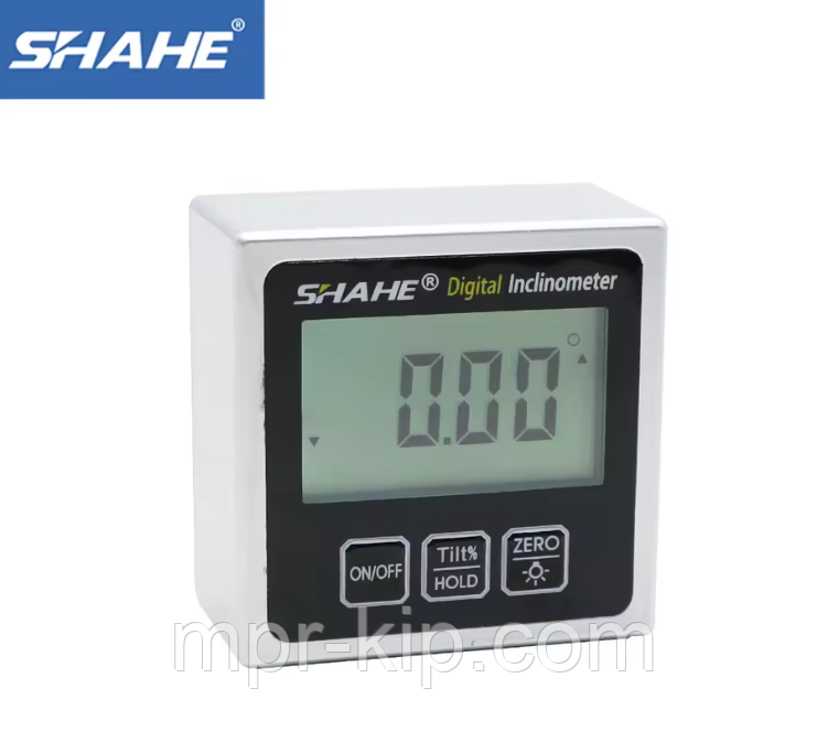 Кутомір електронний інклінометр Shahe 5315-90A на магнітній основі, B-4*90°, похибка ±0,2°, пластиковий корпус, фото 1