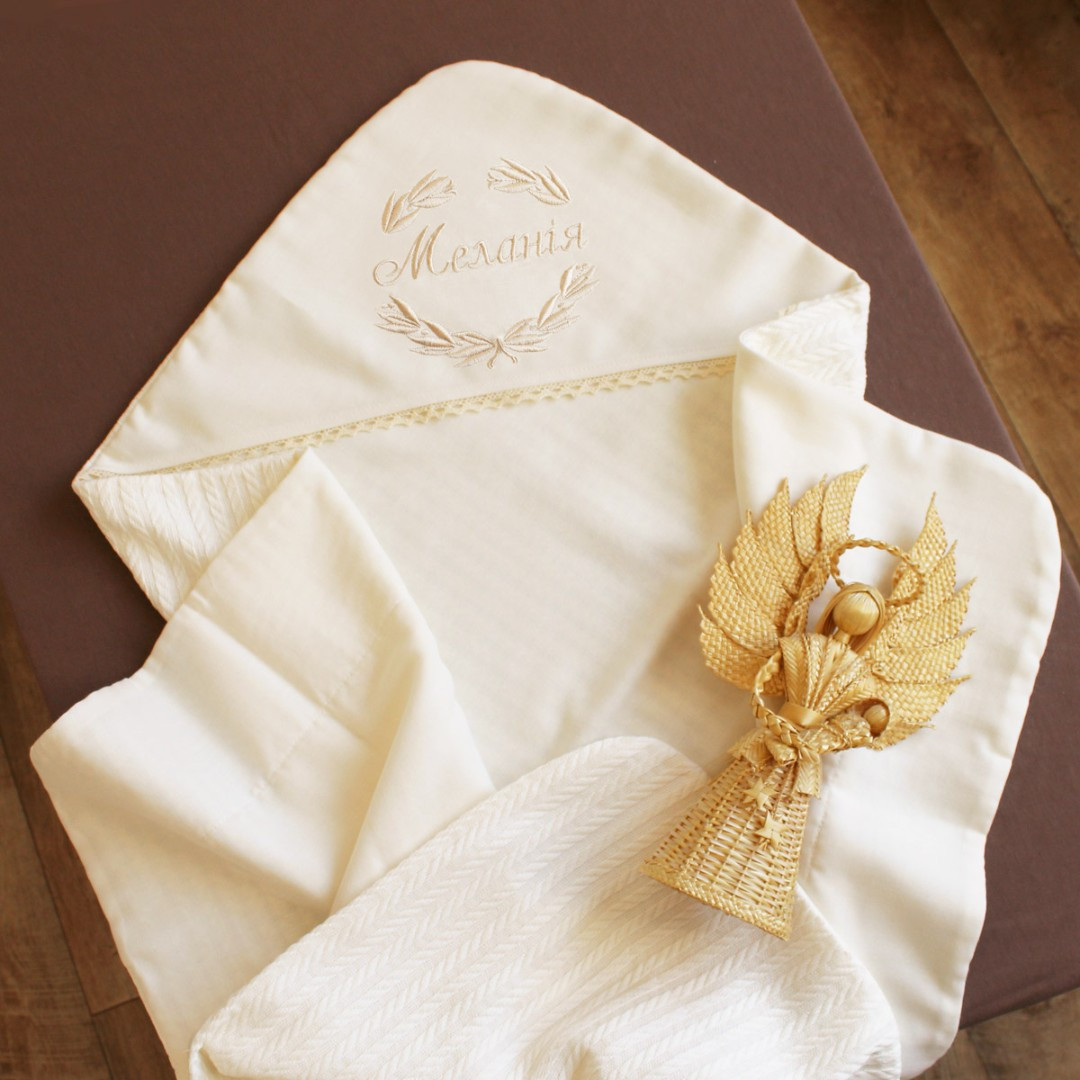 Іменна крижма з піке косичка Лаври, фото 1