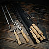 Набір шампурів у шкіряному чохлі "Кажан-2 White", фото 3