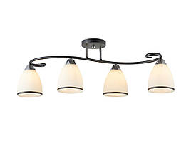 Люстра стельова на 4 плафони 6366-4 (Чорний+Хром)