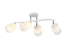 Люстра стельова на 4 плафони 6315-4 (Білий+Хром)