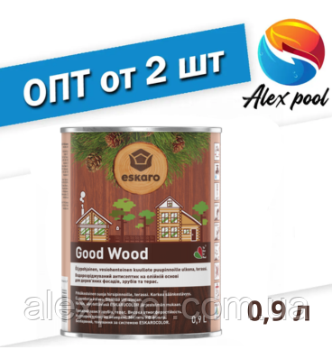 Eskaro Good Wood 0,9 л - Антисептик на масляній основі призначений для дерев'яних фасадів і зрубів