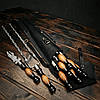 Набір шампурів у шкіряному чохлі "Кажан-2 Люкс", фото 2