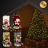 Різдвяні камінні шкарпетки для подарунків Ruhhy 4 шт (26467), фото 2