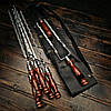 Набір шампурів у шкіряному чохлі "Кажан-2 Cherry", фото 5