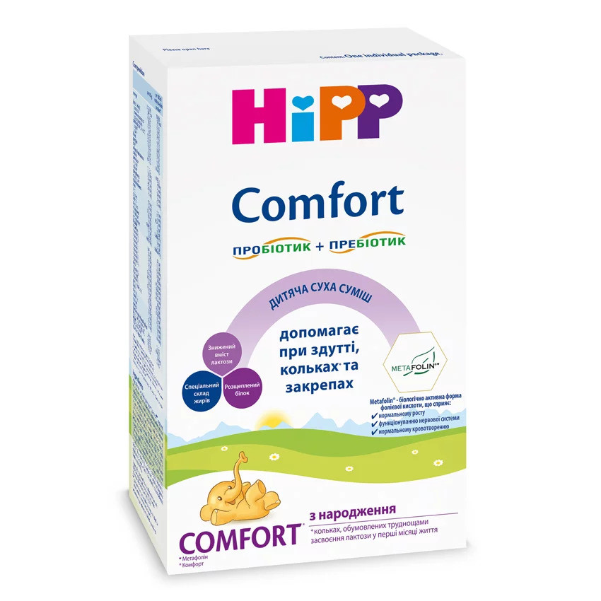 Дитяча суха молочна суміш Hipp Comfort з народження 300г