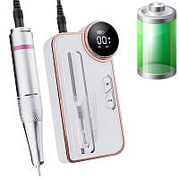 Портативний фрезер BQ-109 на акумуляторі на 50 Вт. та 35 000 про. з дисплеєм, для манікюру та педикюру