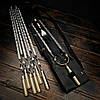 Набір шампурів у шкіряному чохлі "Кажан- 2 Гільза", фото 2