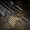 Набір шампурів у шкіряному чохлі "Кажан- 2 Гільза", фото 3