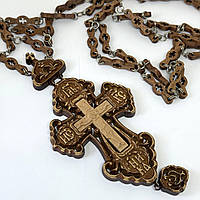 Хрест наперсний з різьбленого дубу