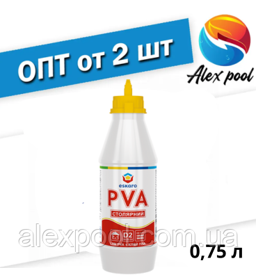Eskaro LIIM PVA 0,75 л Універсальний клей ПВА для внутрішніх робіт - для паперу, картону, шкіри, тканин,