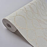 Шпалери вінілові на флізеліні 0.53 × 10.05 м Marburg 58123, бежеві для спальні, вітальні, коридору, фото 4